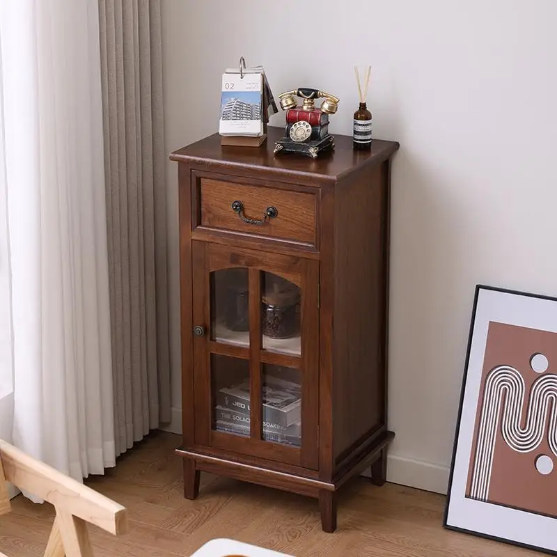 

Vintage 5-Drawer Solid Wood Chest: Waterproof Entryway Storage Cabinet Multi-Functional Wine Bar Console for Bedroom/Living Room