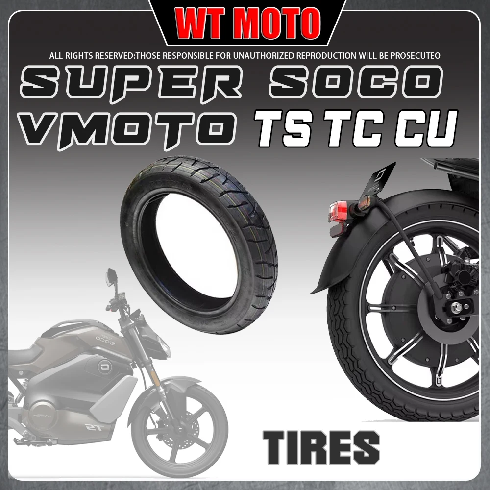 For VMOTO Super Soco TS TC CU Genuine Original Tubeless Tyre 90/80-17 Replacement Accessories