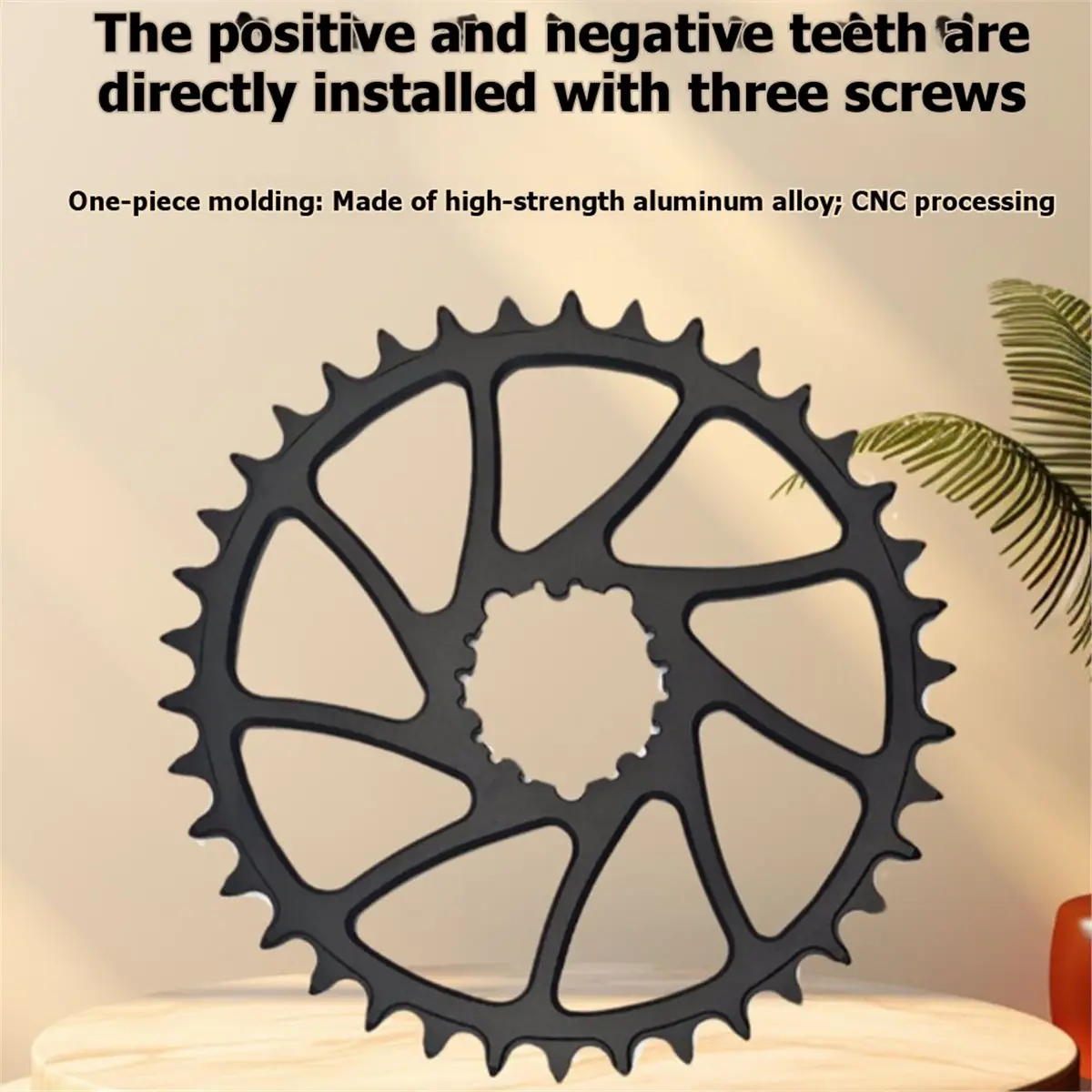 ABYB 34t Mountain Bike Positive and Negative Tooth Plate Crank Direct Installation Single Plate Offset 0mm Sprocket