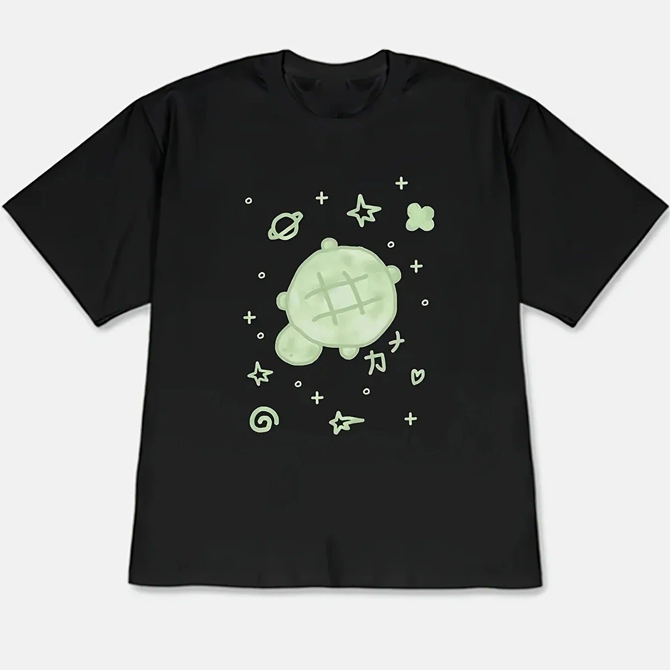 Cute Turtle Melonpan Graphic T Shirt Women Men Summer Short Sleeve Kawaii Harajuku Sale Clothes with Many Reviews From Koreans