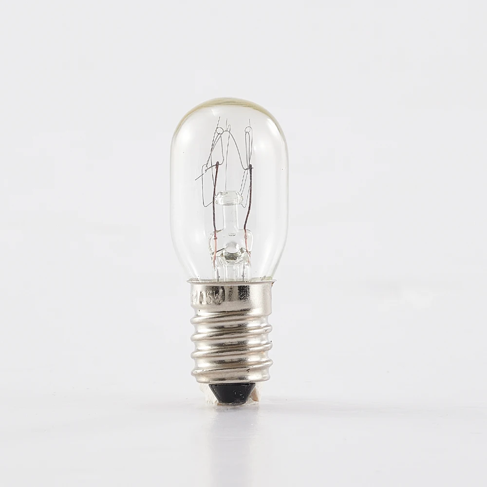 E14 salt lamp spherical bulb 220V 15W tubular filament bulb, used for replacing glass bulbs in range hoods, sewing machines,