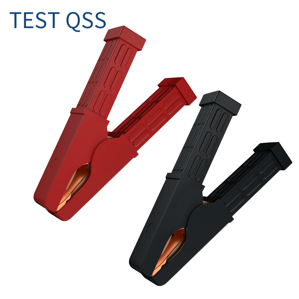 QSS 2PCS Heavy Duty Alligator Clips Pure Copper Power Replacement Battery  Jumper Cable Clamps Welder Clips for Car  J60061