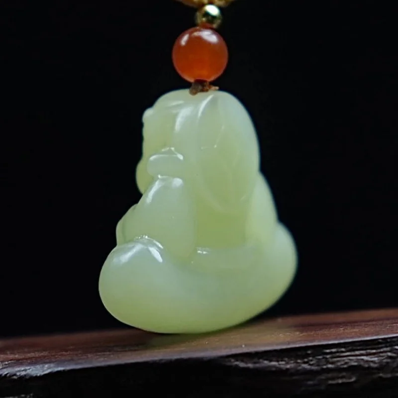 Natural Hotan Jade Ruoqiang Pendant 2023 New Model Women - Yellow Wealth God Mothers