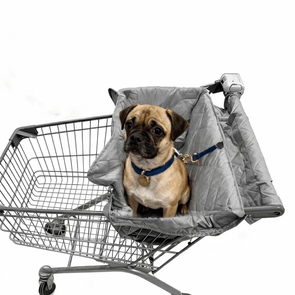 Portable Shopping Cart Dog Seat Cover Waterproof Folding Shopping Cart Pet Cover Breathable Large Space Cart Anti Dirty Dog Pad