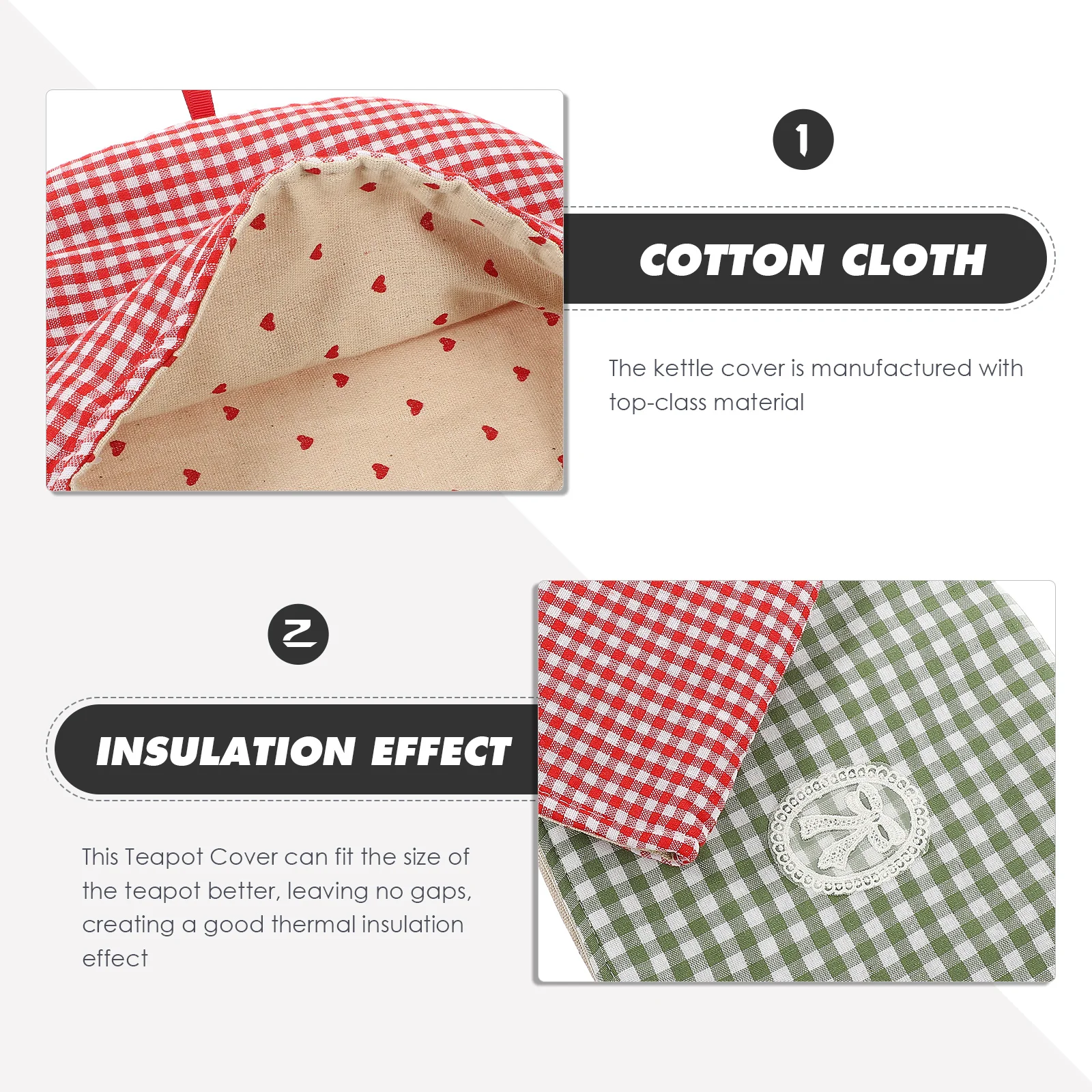 

2Pcs Tea Pot Insulated Cover Warm-Keeping Household Cozy Reusable Protector Tea Cozy for Teapot Teapot Warm Cover