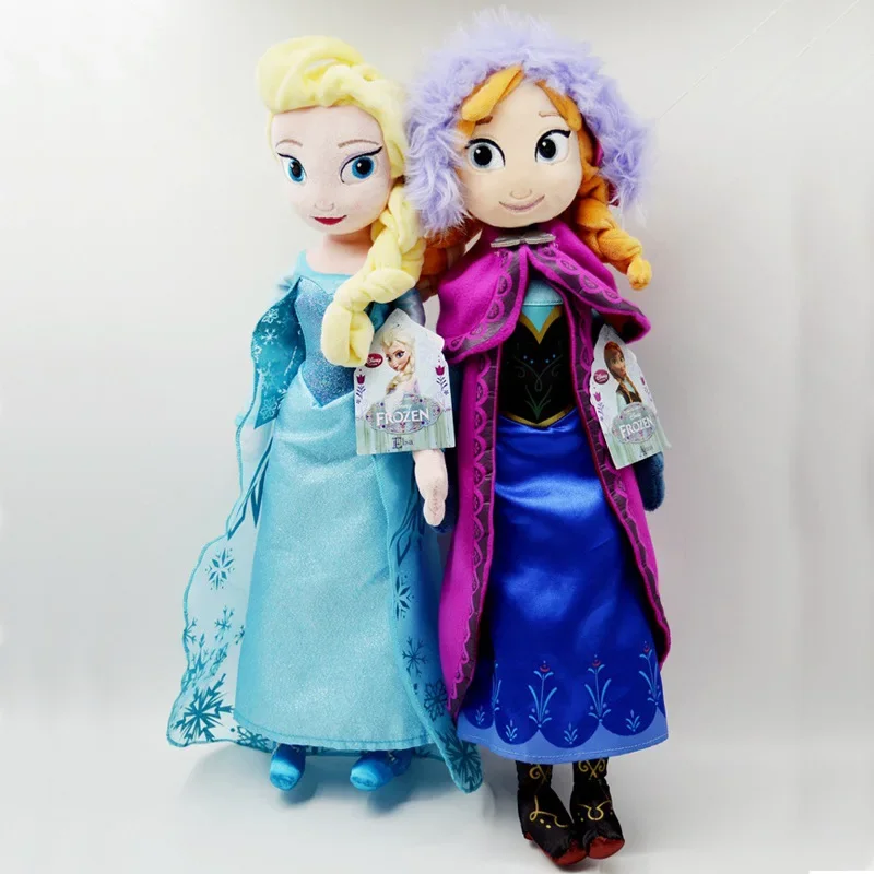 2PCS/SET 40-50CM Frozen Anna Elsa Dolls Snow Queen Princess Anna Elsa Doll Toys Stuffed Frozen Plush Kids Toys Birthday Christma