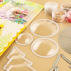 10/20Pcs 3D Dimensional Shaker Domes For Adding Dimensions to Shaker Cards Plastic Puffy Shaker Covers scrapbooking supplies