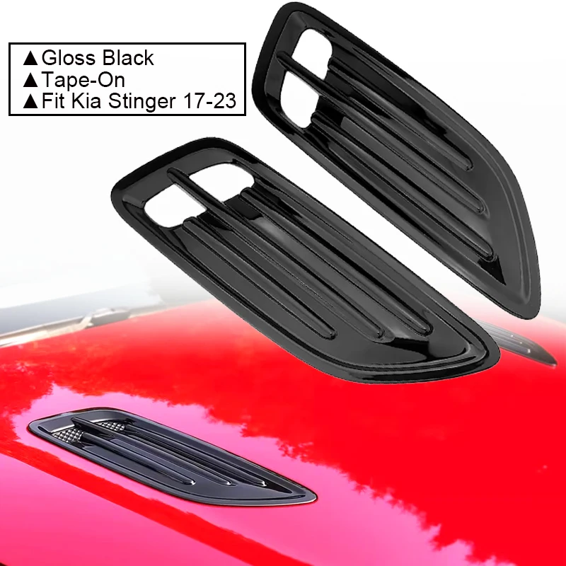 

1 Set For KIA Stinger 2018-2023 ABS Car Side Engine Hood Air Vent Cover Exterior Flow Intake Scoop Trim Frame Accessories