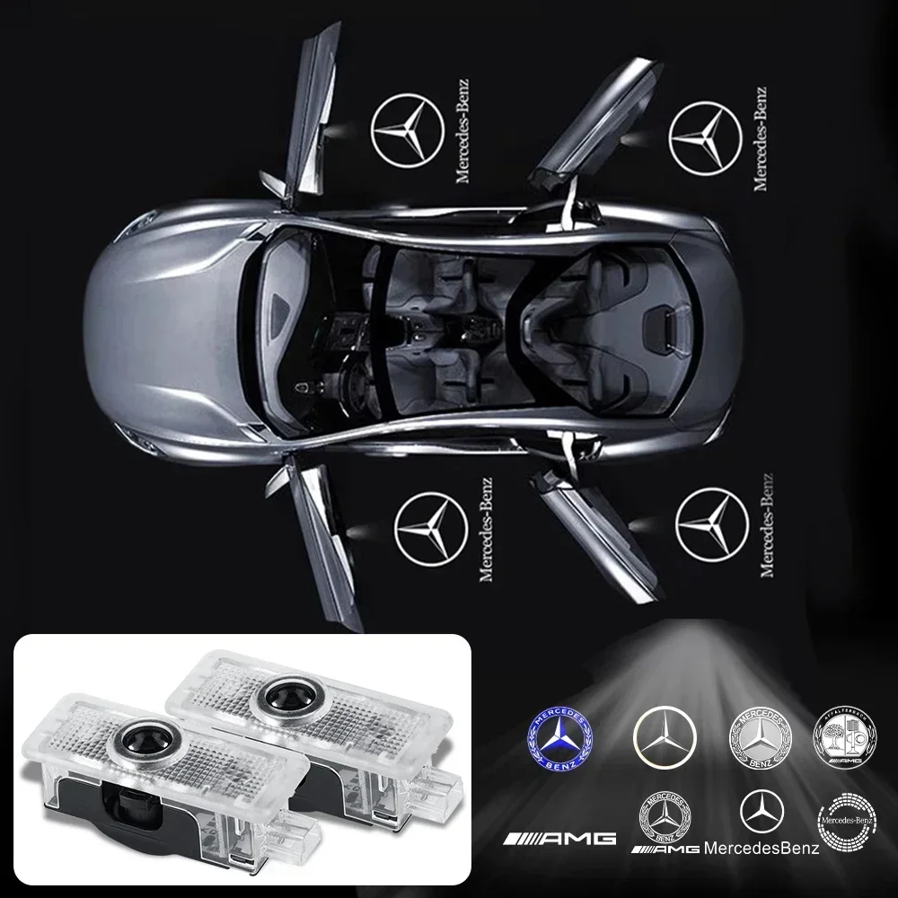 

For Mercedes-Benz Car Door Original Welcome Lights LED Projector Lamps HD Courtesy Light E couple CLA W218 W219 A207 C207 CLS