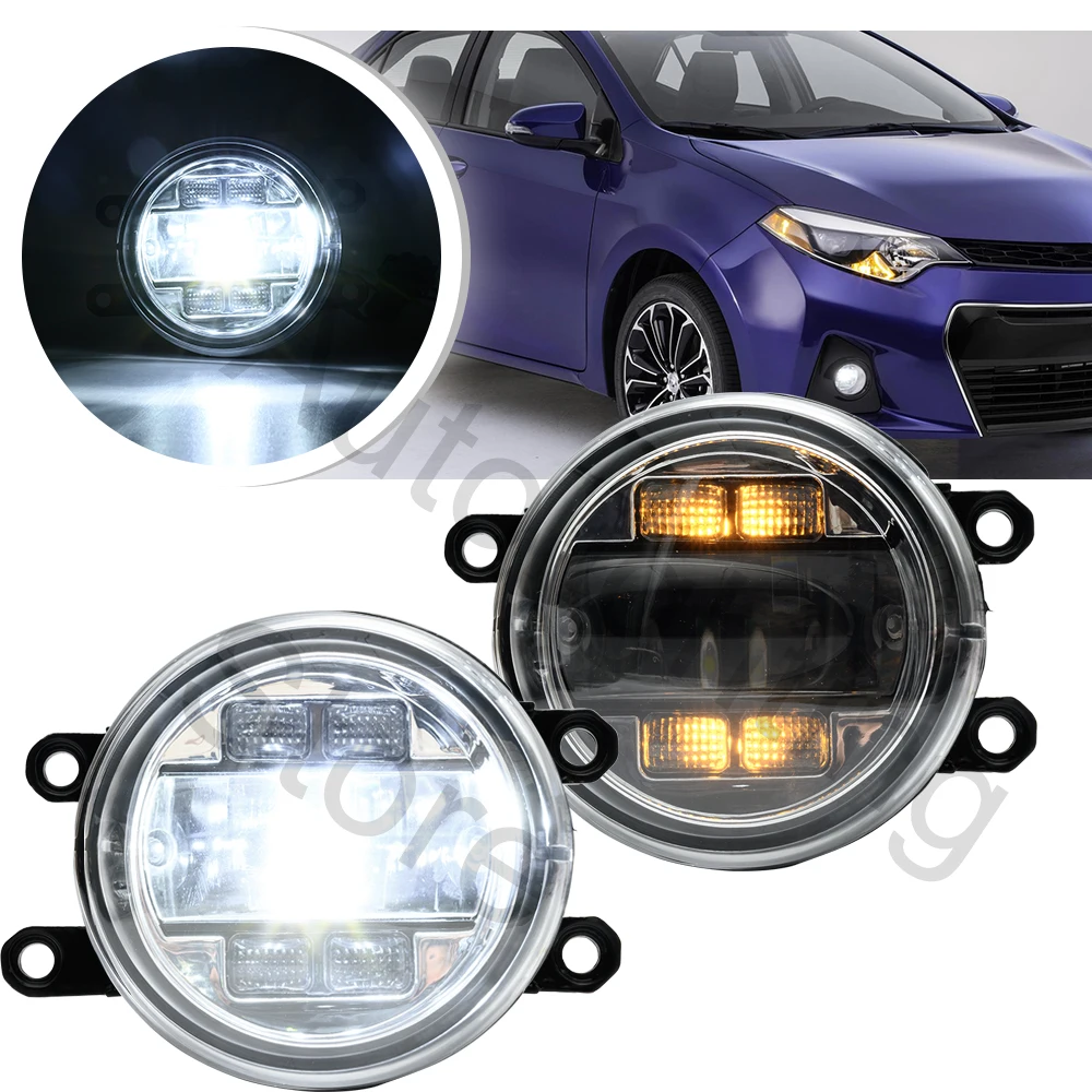 

2PCS LED DRL Fog Light For Toyota Auris Prius RAV4 C-HR Hilux Land Cruiser Prado Front Driving Daytime Running Lamp Assembly