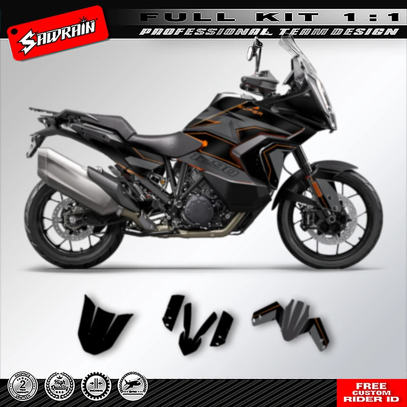 

Sawrain Motorcycle Graphics Backgrounds Decals Stickers Kit Number Name Custom For KTM ADV 1290 790 R S 2021 2022 2023 001