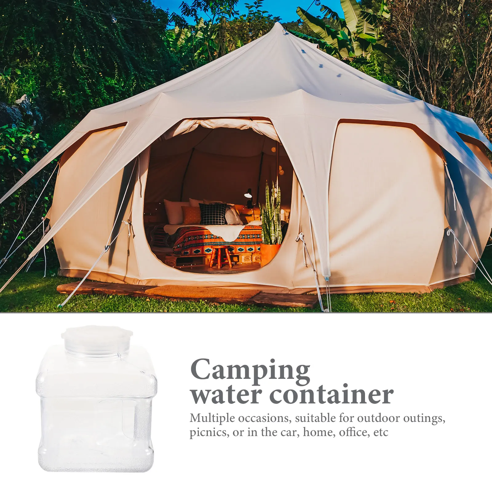 

Large Capacity Water Container Portable Water Tank For Camping Hiking Outdoor Picnic Travel Car Home Office Use