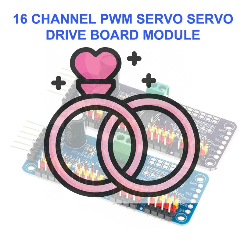 16 Channel PWM Servo Servo Drive Board Robot Controller IIC Interface Driver Module PCA9685 For Raspberry Pi