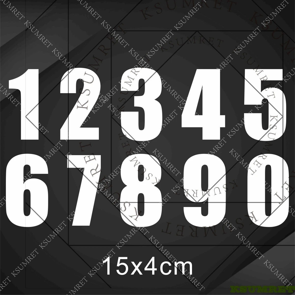 رقم 1234567890 ملصقات السيارات العاكسة للدراجات النارية سكوتر موتو ديكور مائي