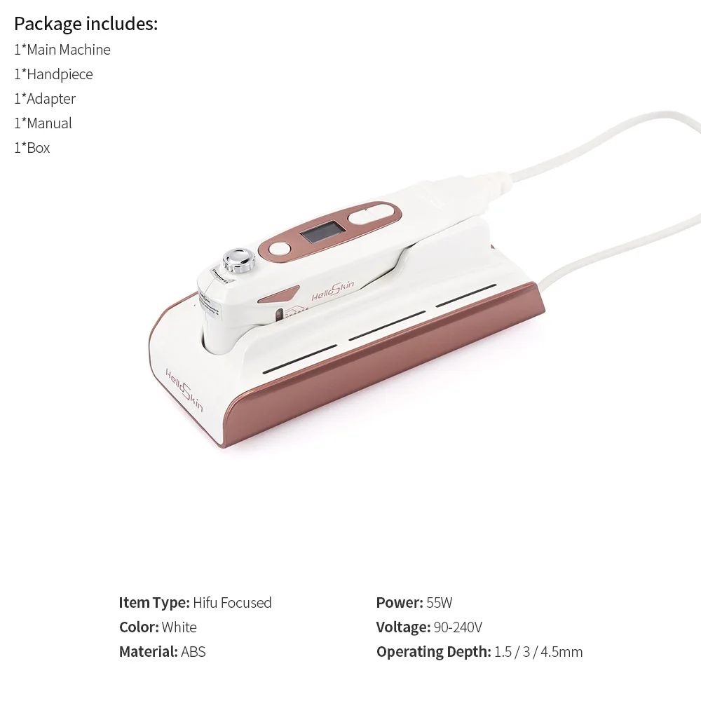 Customizable  Focused Beauty Machine Mini Hifu Therapy Skin Tightening Facial Lifting Delicate Skin Whitening Device