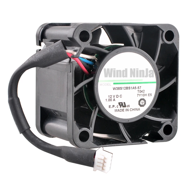 

W38S12BS1A5-57 3.8cm 38mm fan 38x38x28mm DC12V 1.00A 4pin High speed cooling fan for power supply