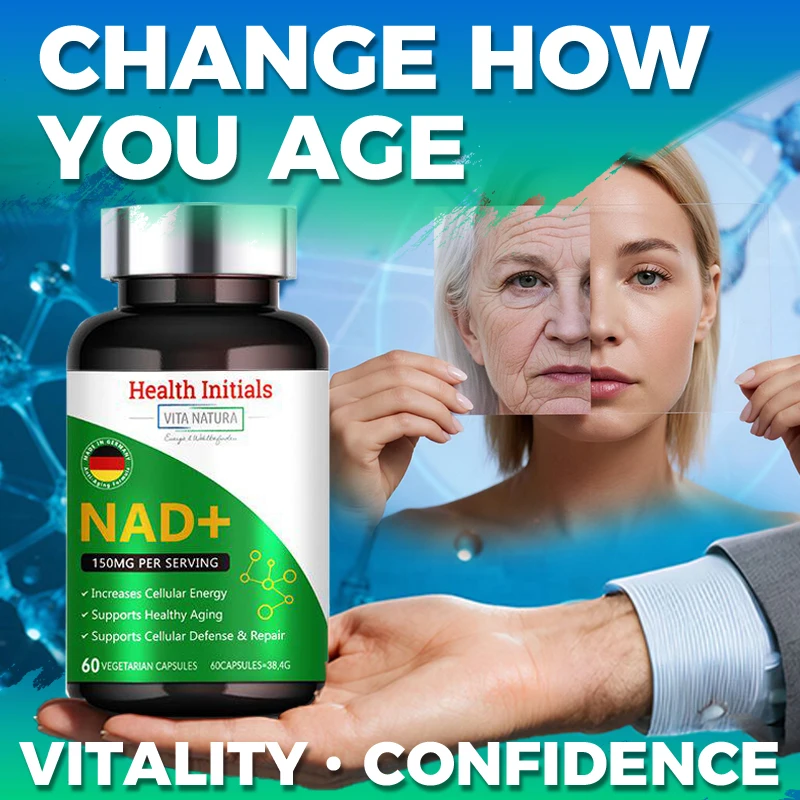 

NAD+ Supplements with Vitamin C,Rose Hips Powder,Anti-Aging Cell Booster, Supports Natural Energy - NAD+ Booster,Strengthens The