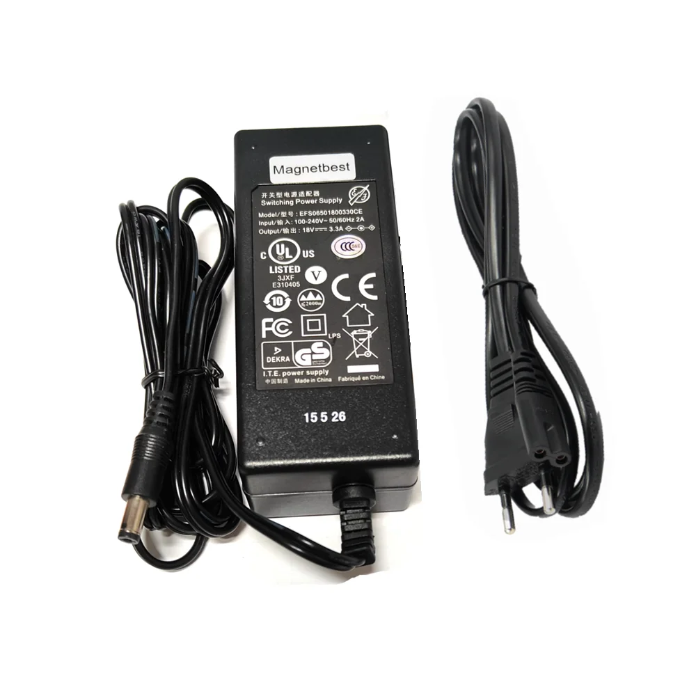 18V 3.3A Adapter Charger For Meade LX200 Cricut Denon Heos 3 Kettler SDK-0612 TDK Life on Record A73 Brookstone KSAS0451800200HU