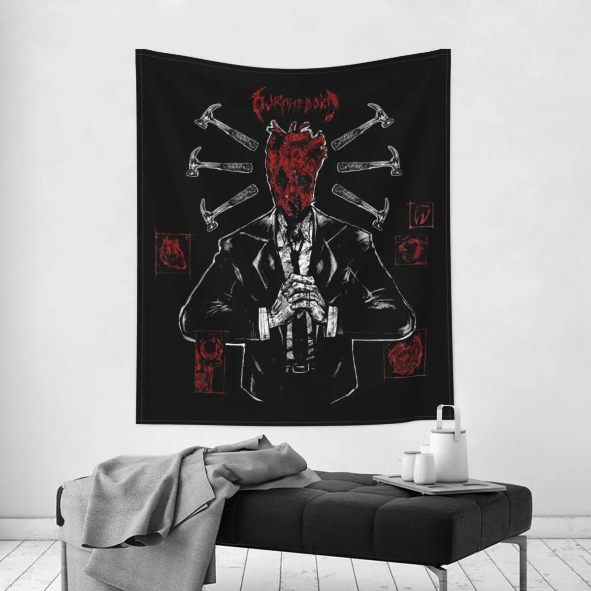 Dorohedoro Kaiman Tapestry Wall Hanging Print Polyester Wall Tapestry Anime Retro INS Blanket Wall Decor Tapiz