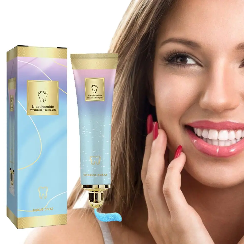100g Niacinamide Whitening Toothpaste Refreshing Clean Teeth For Men And Women Fresh Breath Toothpaste To Remove Tooth Stains