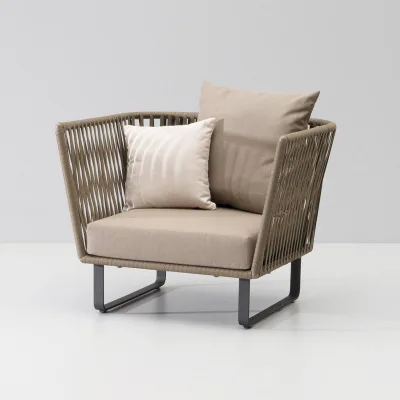 Outdoor rattan sofa chair, trio combo, outdoor leisure, waterproof and sunproof, rattan weaving and vine art