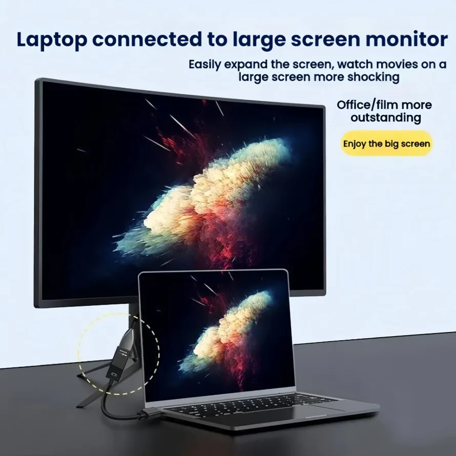 Mini DP to HDMI อะแดปเตอร์ Thunderbolt to 4K HDMI Converter สําหรับ MacBook พื้นผิวแล็ปท็อป TV Monitor โปรเจคเตอร์