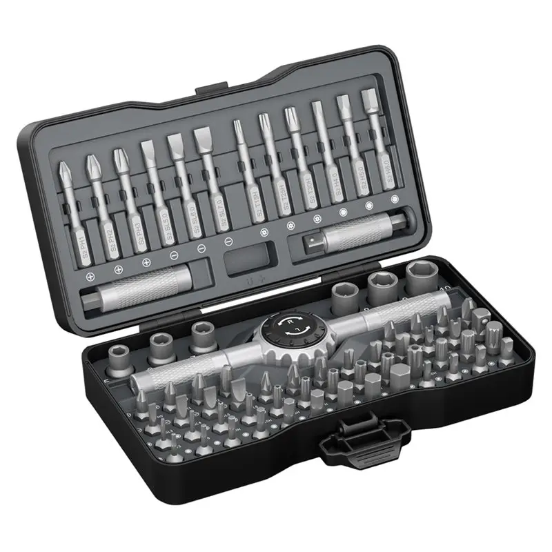 ABFI T-Handle& Magnetic Bit Holder Included- 69-In-1 Ratcheting Screwdriver Set Versatile For Auto Repair, Home DIY& More