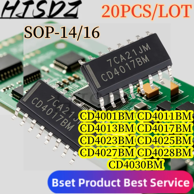 【20PCS/LOT】 CD4001BM CD4011BM CD4013BM CD4017BM CD4023BM CD4025BM CD4027BM CD4028BM SOP-16 CD4030BM SOP-14