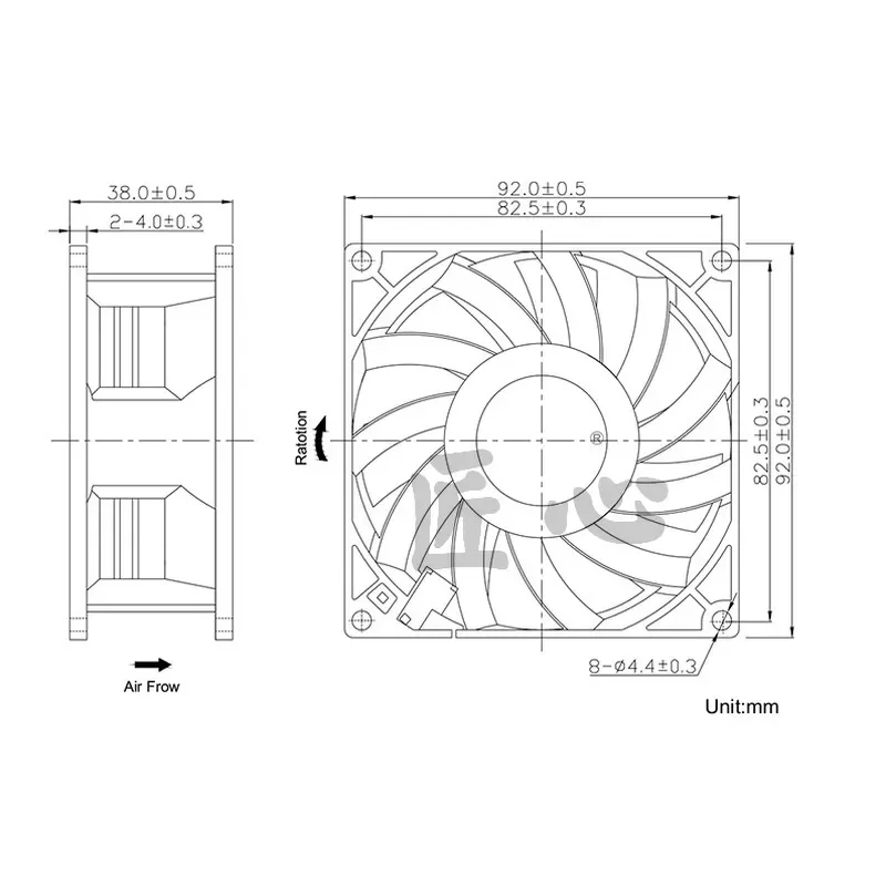 PMD2409PMB1-A for SUNON 9238 24V High Airflow Axial Fan for Frequency Converter Applications
