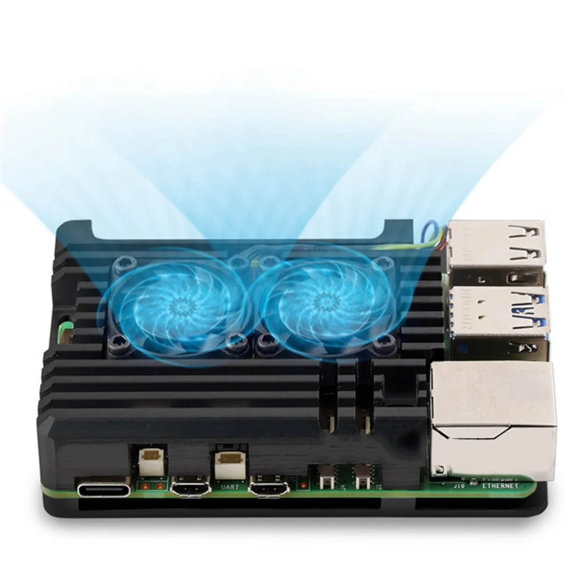 

ATP-For 5 Aluminum Alloy Case Kit with Dual Fan Protective Case for 5 Cooling