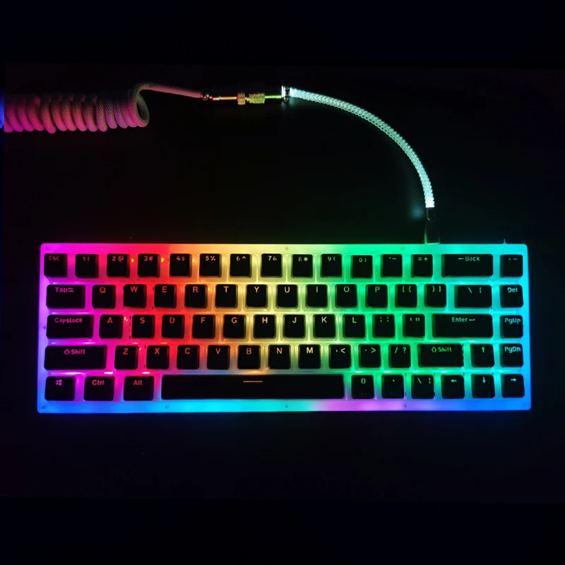 129 klawisze Pudding klawisze na przełącznik Cherry Mx mechaniczna klawiatura do gier profil OEM PBT podwójny strzał Keycap RGB podświetlane breloki