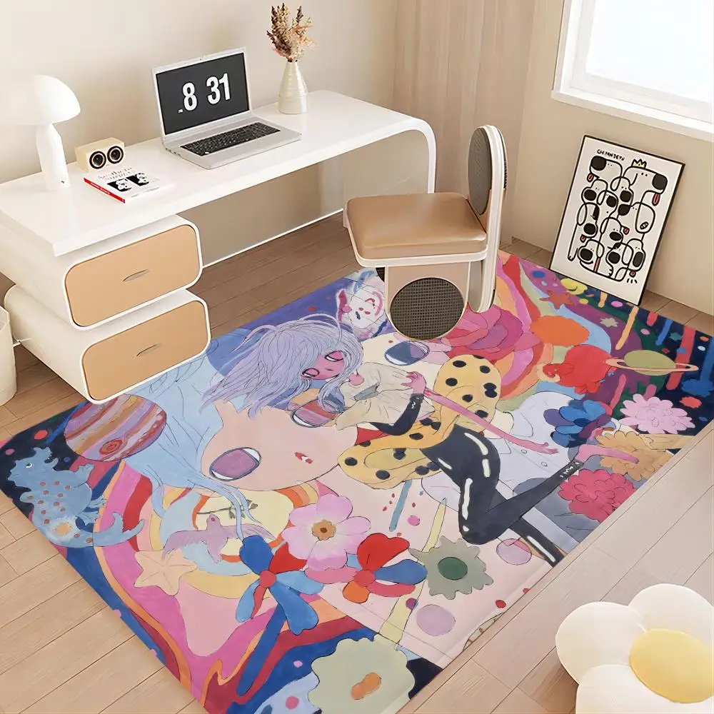 Aya Takano Anime Floor Mat Bath Mat Nordic Style Home Doormat Bathroom-Toilet Mats Bedroom Welcome Doormat