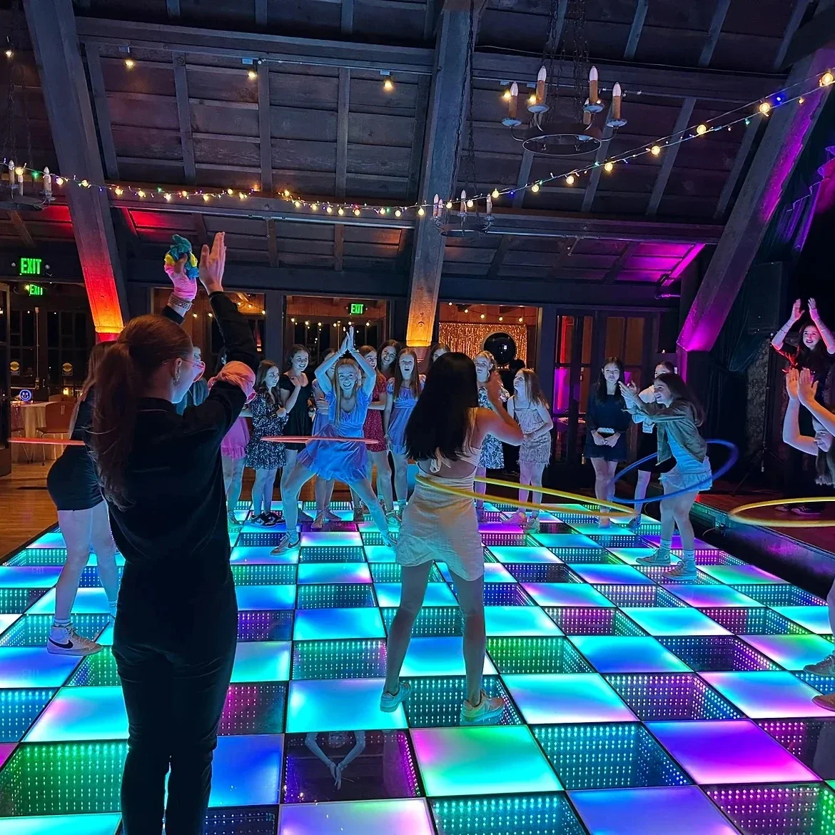 dance floor outdoor 3d magnetic tiles stage light wedding party led floor to dance