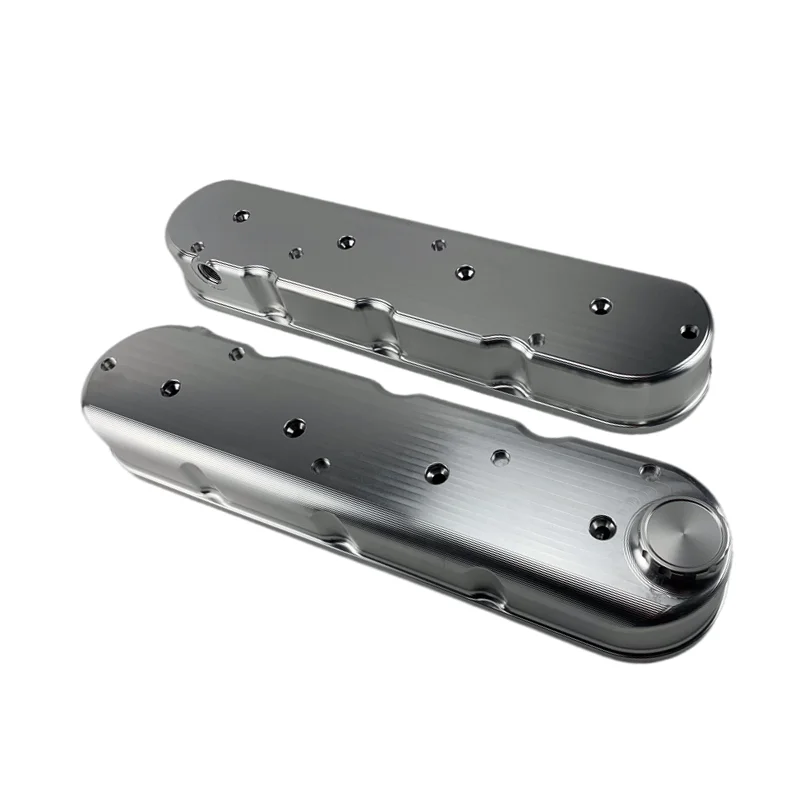 billet CNC aluminium  GM LS1, LS2, LS3, LS6, LS7, LS9 VALVE COVER silver customized