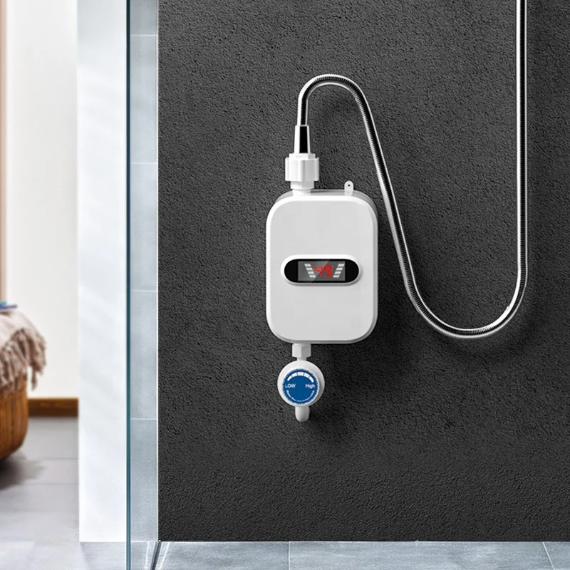 2022New StylePump Instant Portable Tankless Electric Shower Hot Water Heater With Pump For Bath Shower 3000W