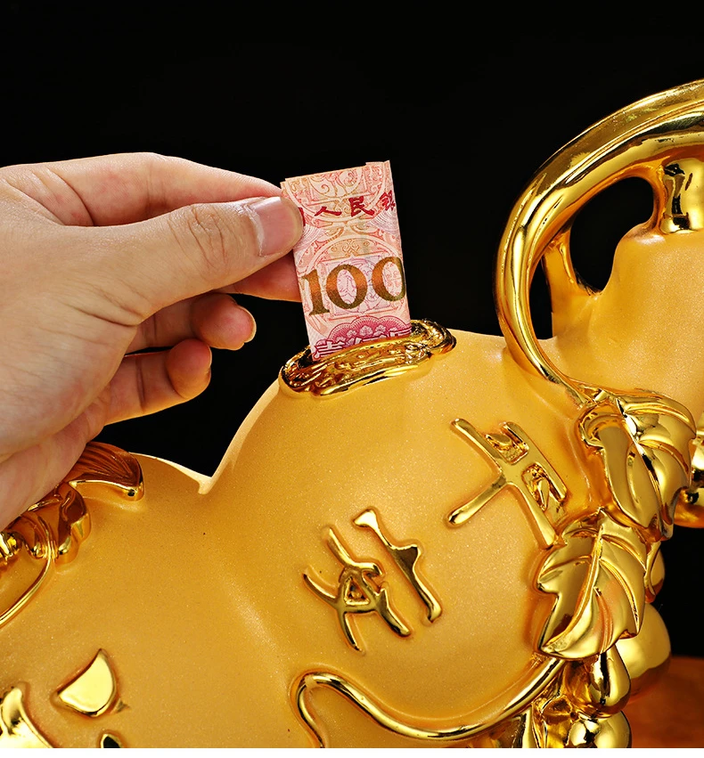 Wealth Gourd Ornaments Savings Cans Opening Housewarming Creative Resin Craft Gifts