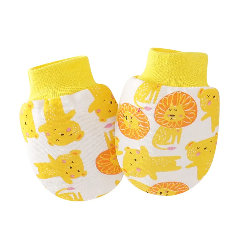 6 Paare/los Neugeborenen Handschuhe Weiche Baumwolle Anti-Scratch Handschuhe Schutz Gesicht Baby Junge Fäustlinge Cartoon Gedruckt Mädchen Infant Liefert – Detail 7