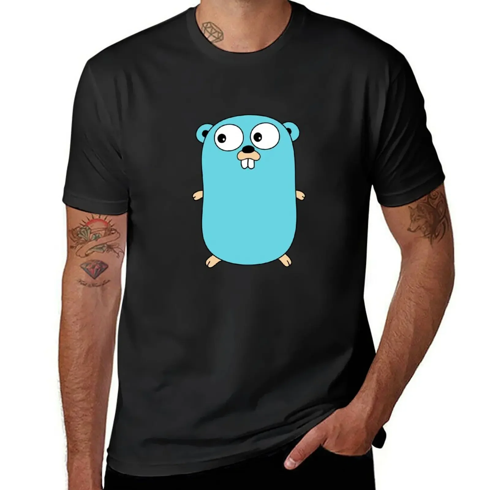 Go Golang Gopher T-Shirt blue archive oversized essential t shirt graphic t shirt vintage mens clothing