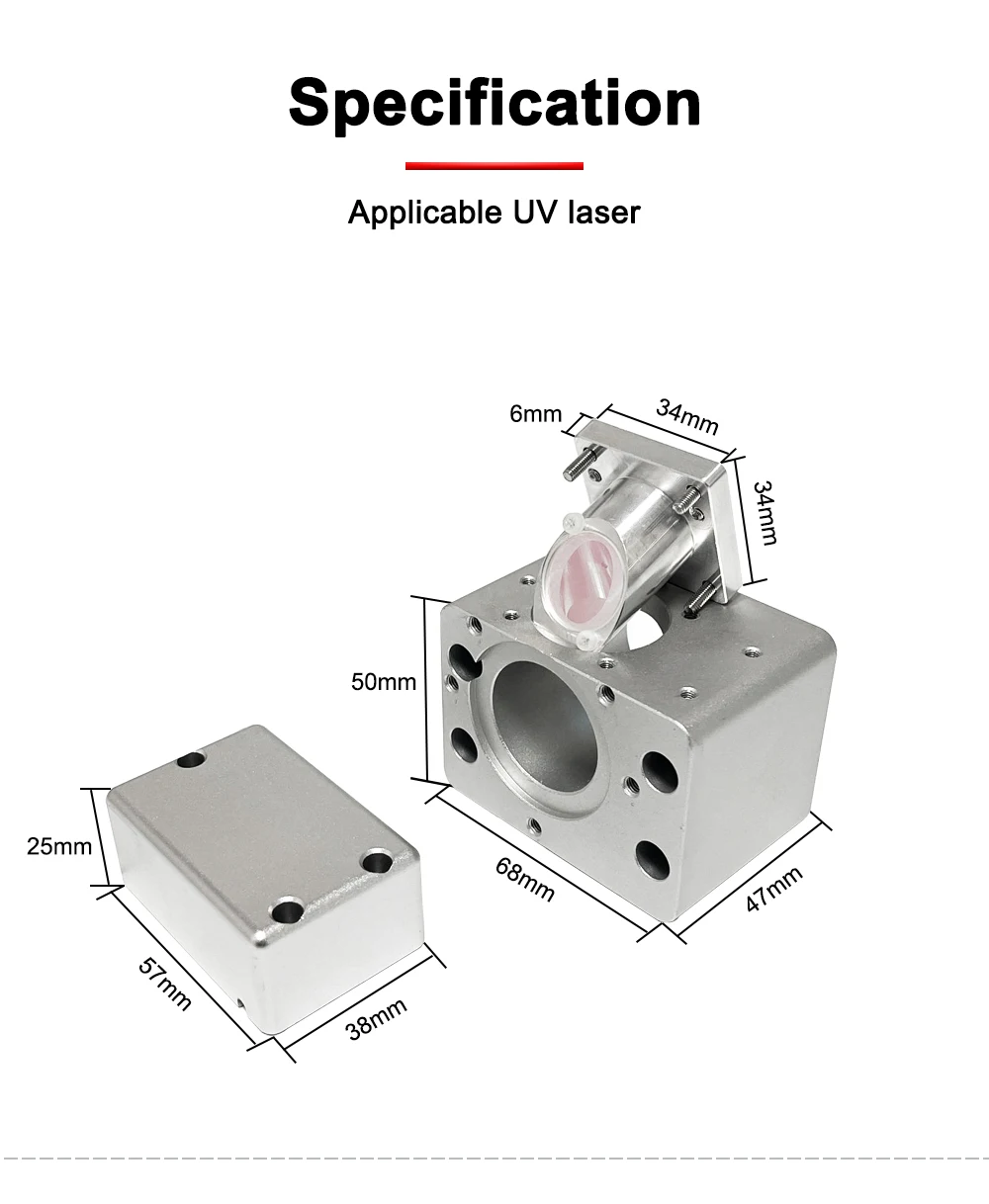 Hunst uv laser beschriftung maschine rotlicht halter strahl kombinierer kit rotlicht anzeige strahl kombinators piegel – Detail 2