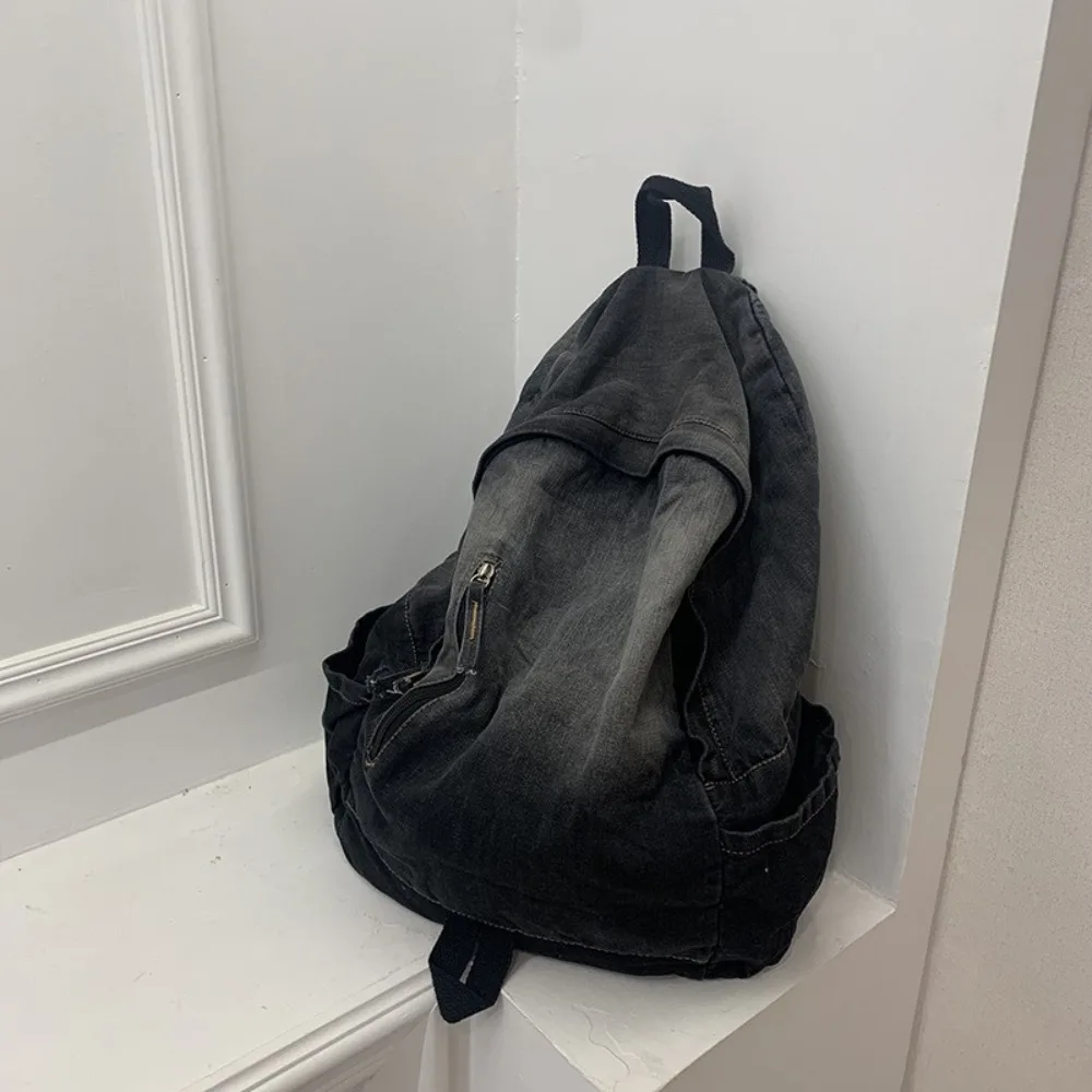 Mochila vaquera con diseño de estrella a la moda, mochila escolar Punk Y2K para estudiantes, mochila de viaje de gran capacidad para estudiantes