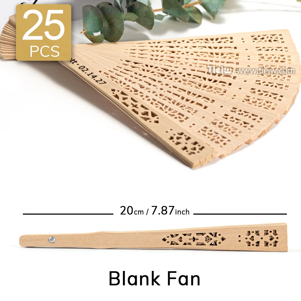 Custom Wedding Fans-Hand Fan For Bridal Shower Beach And Summer Wedding Favors-Personalized Rustic And Elegant Wooden Fan image 3