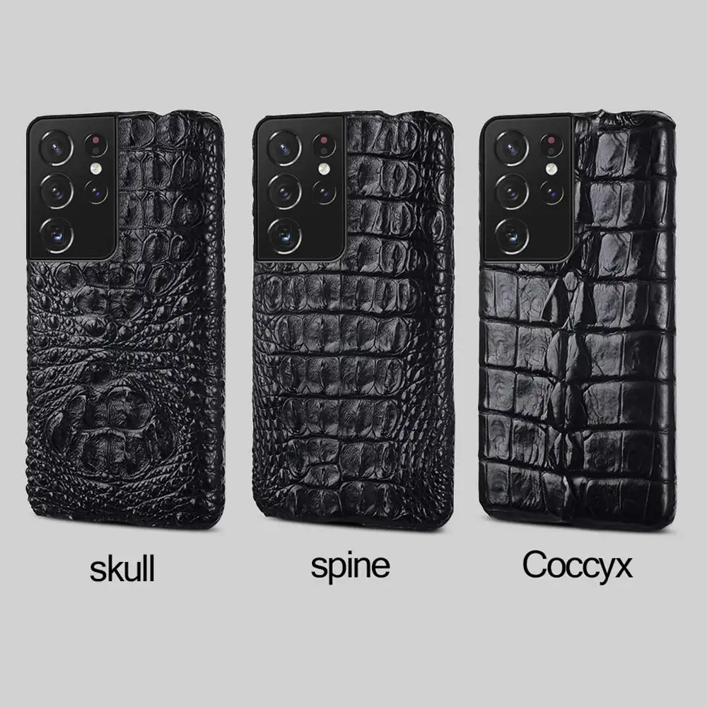 LANGSIDI leather Crocodile phone case For samsung s21 s22 s23 ultra S20 s10 s21 Plus fundas for Galaxy S21 ultra M51 a31 coque