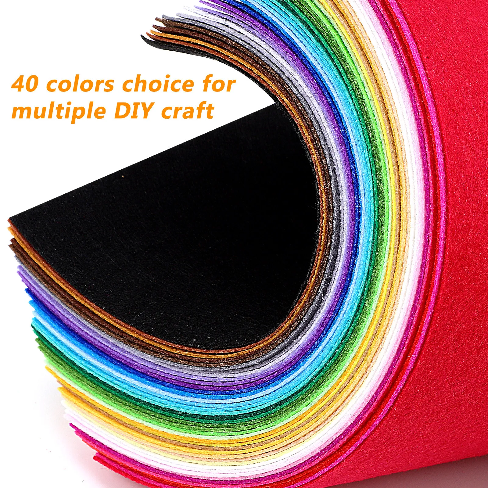 

40Pcs Double Sided Felt Sheets Colorful Rectangle Fabric for Sewing Crafting DIY Patchwork Projects Hand Machine Sewing Supplies