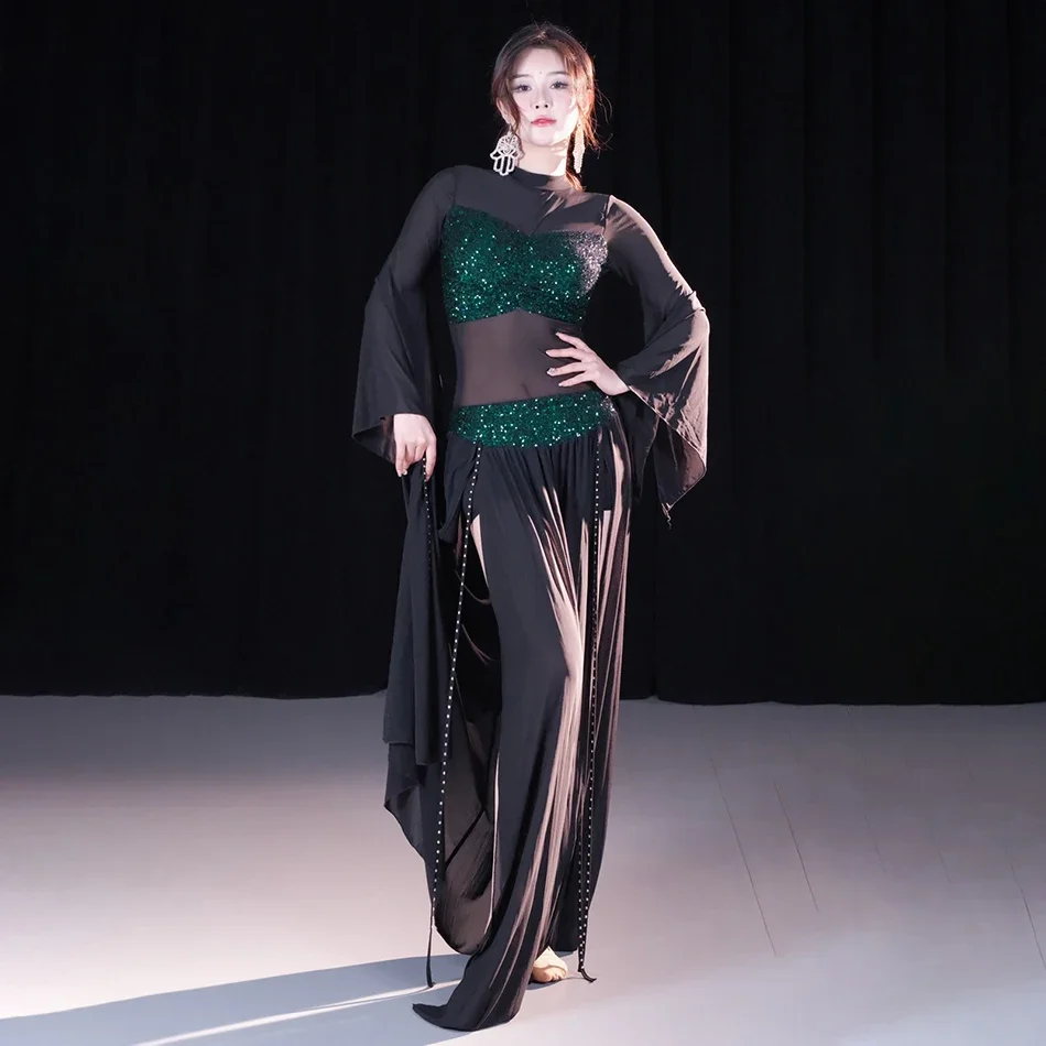 

Belly Dance Performance Costumes Oufits Mesh Cover Belly For Adult Women Stage Performance Clothings Costume Practice Clothes