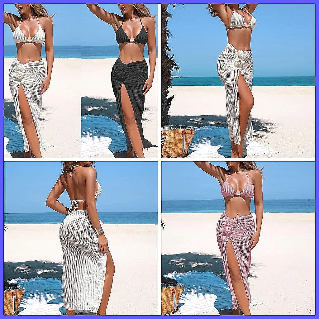 

3Pcs Sexy Brazilian Bikini Set for Women, Push-Up Halter Triangle Top & High-Cut Bottoms, Beach Swimwear (Character Count: 78)