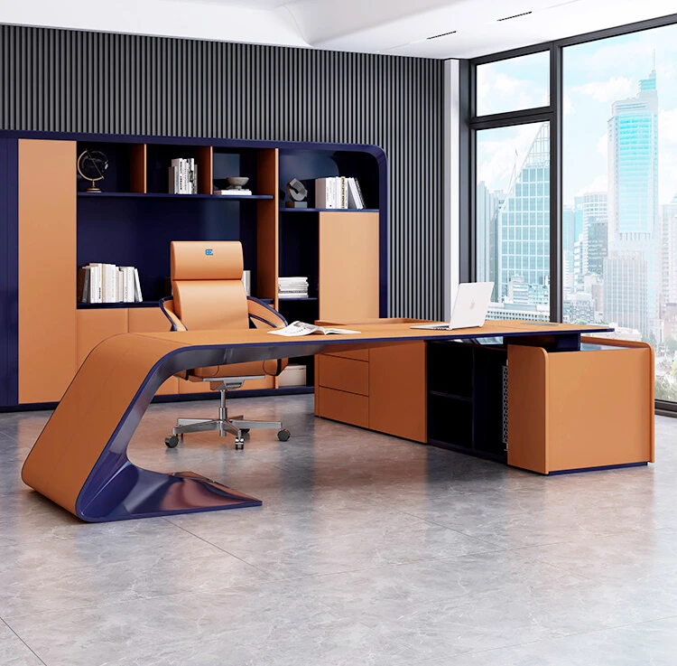 High-end Boss Table, President Table, Light Luxury, Modern Fashion, Large Desk Office, Single Leader, Office Desk And Chair