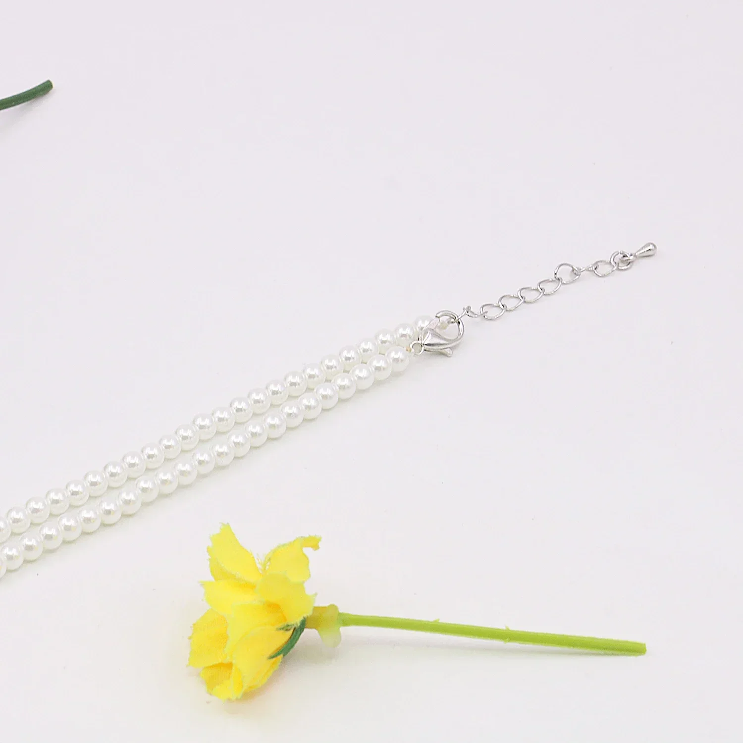 4 مللي متر الأبيض صدف اللؤلؤ قلادة/مجموعات أقراط ، سلسلة سترة مستديرة مطرز ، هدية المرأة ، مأدبة الحفلات ، صنع المجوهرات ، 18 بوصة #4