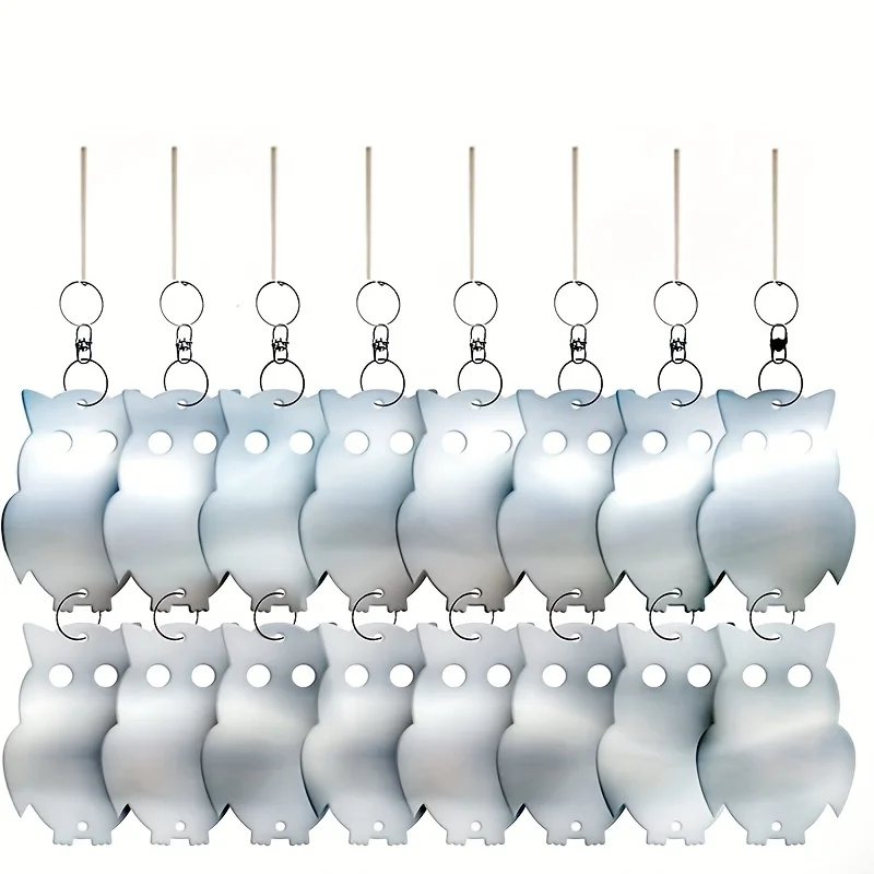 

16 шт. диски от птиц в форме совы с лазерными функциями для снятия птиц вашего дома, сада и док-станции - эффективно против