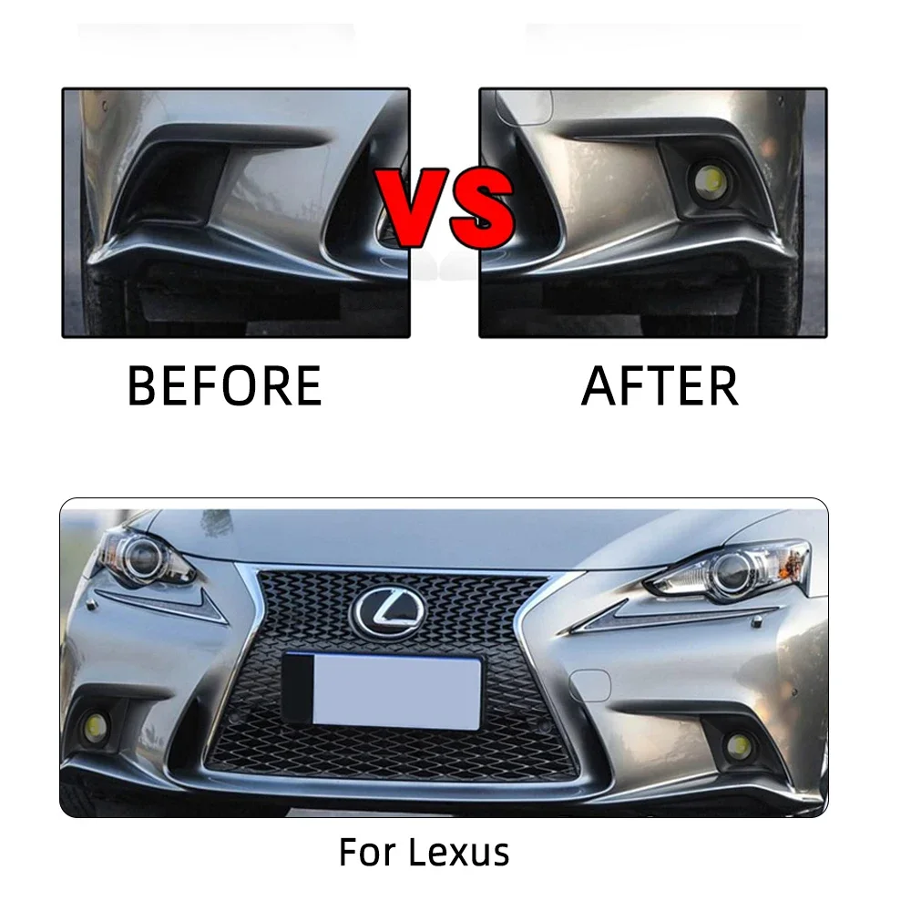 LED Fog Lights For Lexus IS200T F-Sport IS250 IS300 IS350 2014-2016 Headlights Daytime Running Lamp DRL Cover Frame Car Part