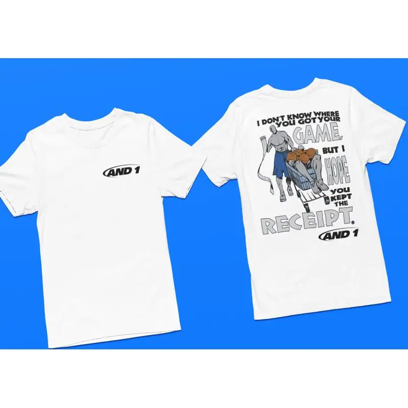 And 1 Got Game Keep Receipt Basketball One Front Back Premium Blend T Shirt